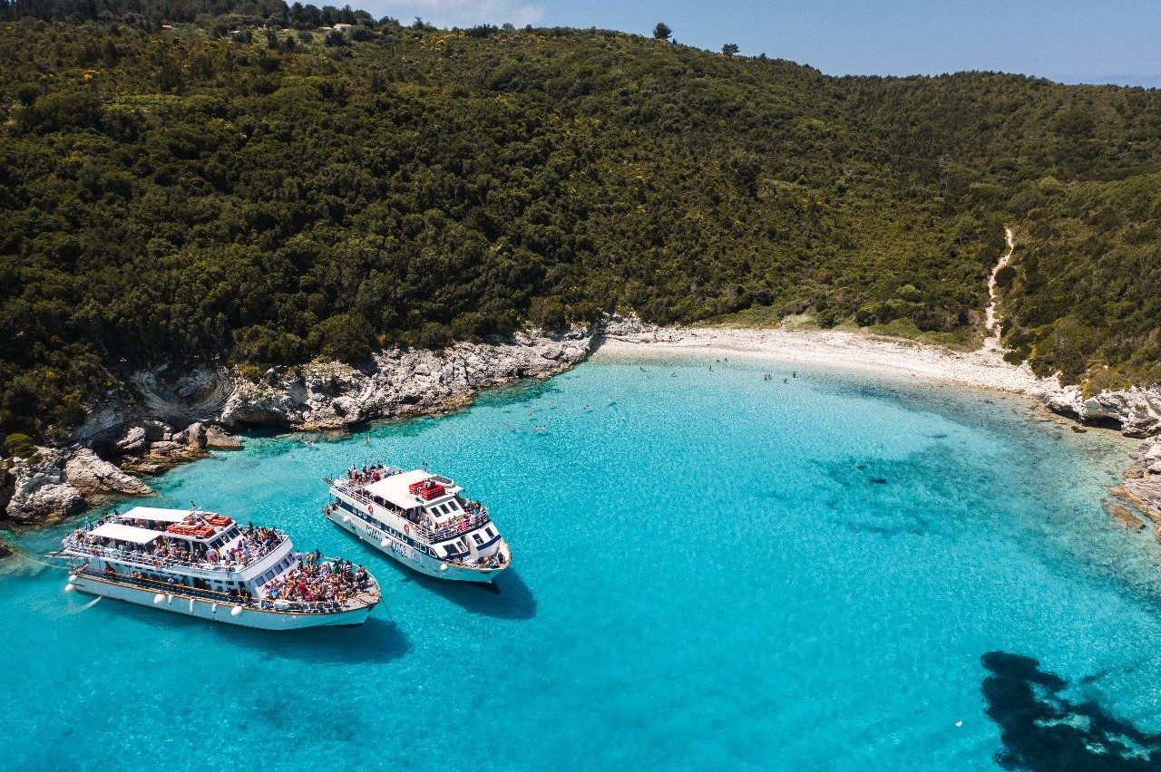 From Benitses/Lefkimmi: Paxos, Antipaxos & Caves Day Cruise